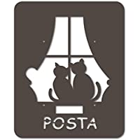 Alubox 08 miaplgattigh frontal intercambiable para buzón Mia con dibujo gatos Alla ventana- fundido